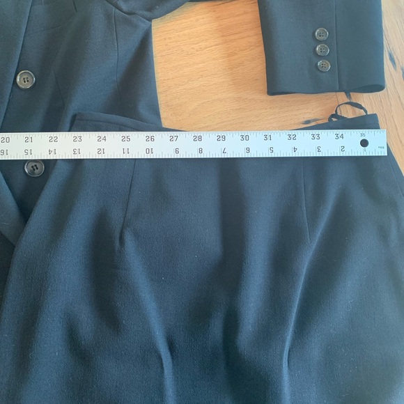 Ann Taylor Separates Double Breasted Suit‎ Black Wool Jacket Women’s 10 Skirt 8 - Picture 8 of 13